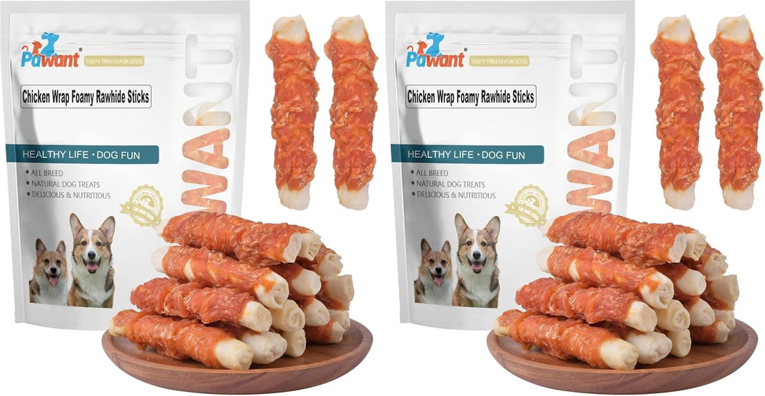 Dog Treats Chicken Wrapped Rawhide Rolls Healthy Dog Chews Long