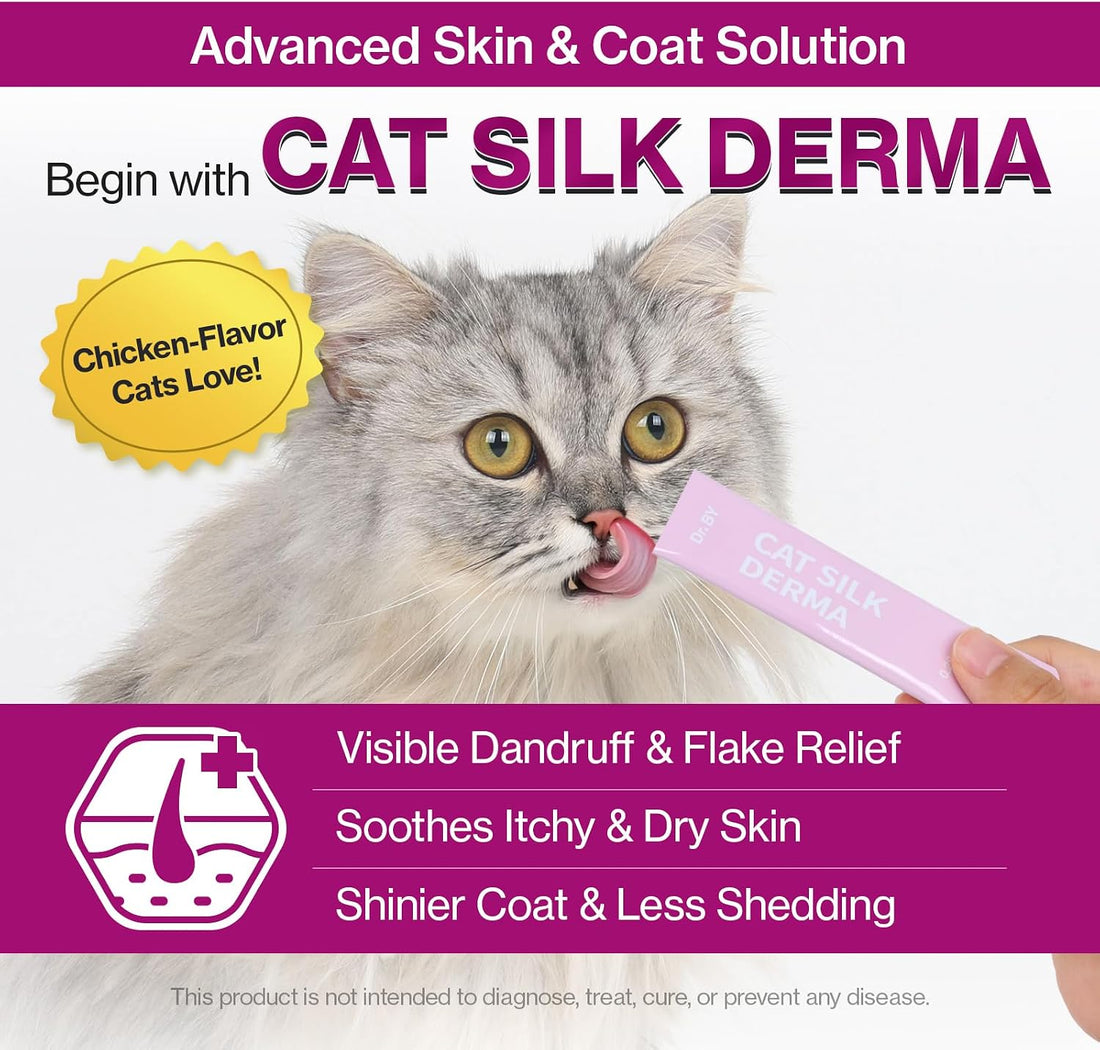 Doctor By Cat Silk Derma Skin and Coat Supplement for Cats Itch Skin