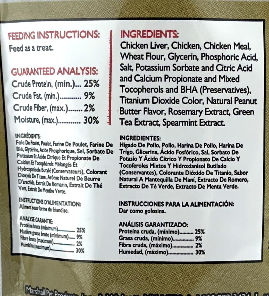 Marshall Bandits Premium Ferret Treats – Peanut Butter Flavor – 3 oz