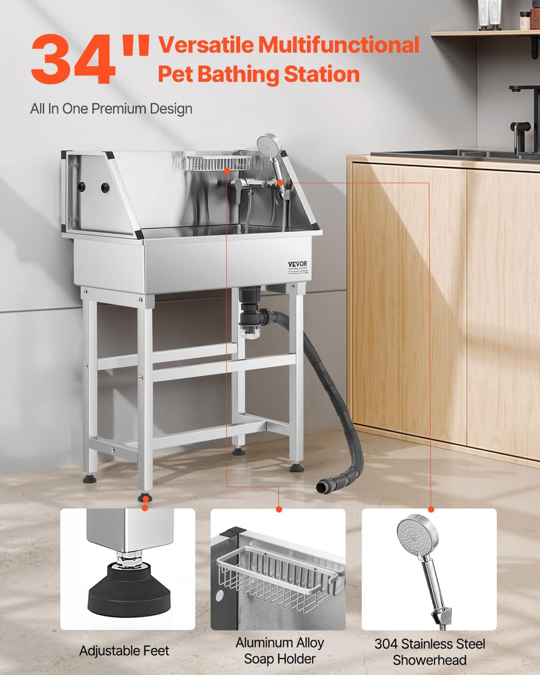VEVOR Professional Dog Washing Station