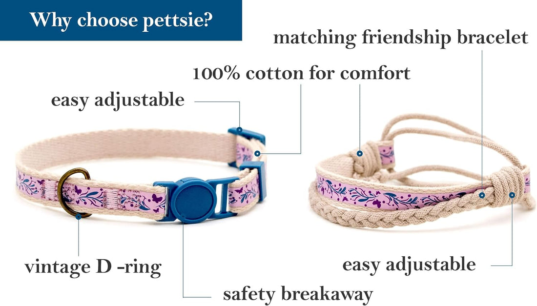 Pettsie Breakaway Cat Collar & Matching Friendship Bracelet