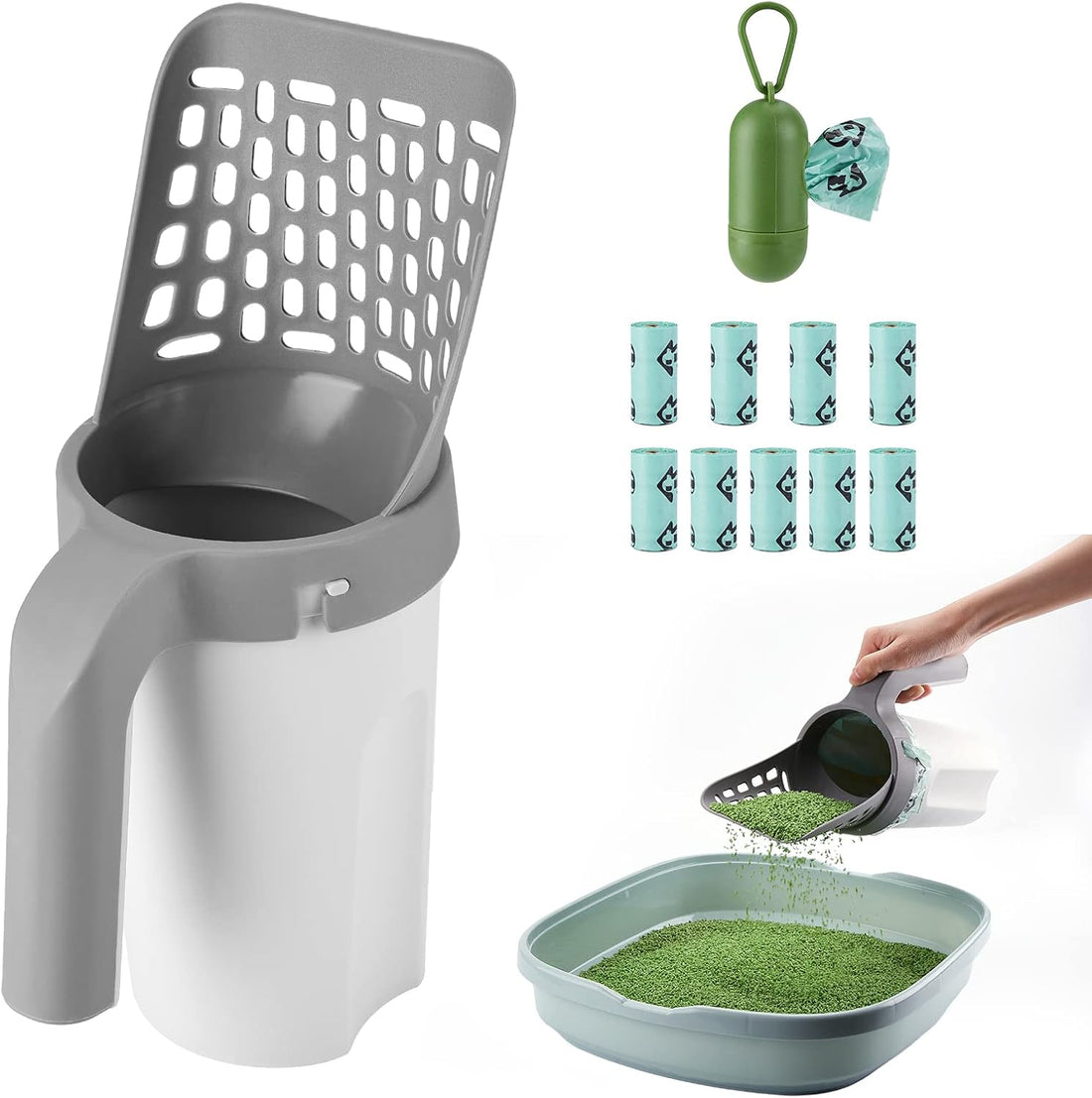 Cat Litter Scooper with Holder