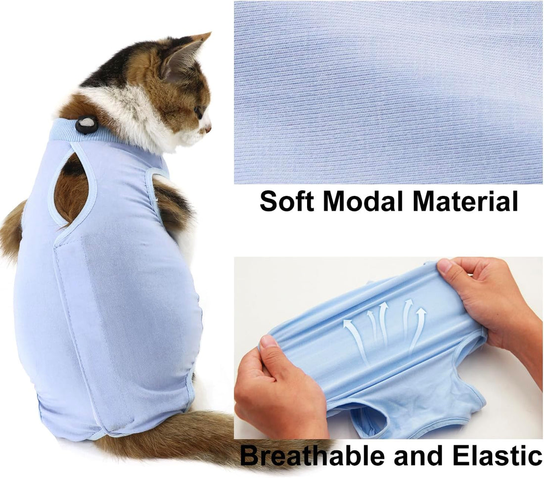QIYADIN Cat Recovery Suit, Surgical Recovery Clothes for Abdominal