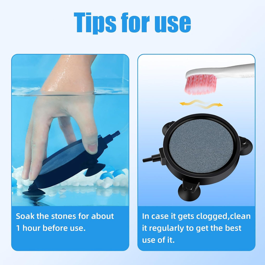 AQUANEAT Aquarium Air Stone Disc 4 inch, Aerator Bubble Diffuser