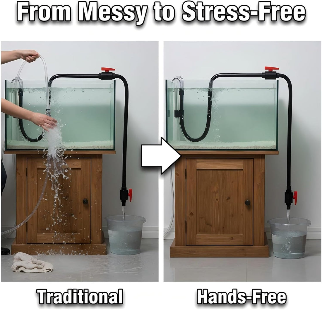 Aquarium Water Changer Hook, Hands-Free Fish Tank Filler, 1/2-3/4 Hose