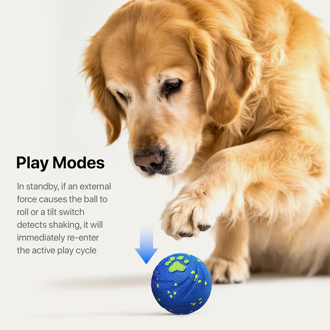 Interactive Dog Toys Automatic Dog Ball for Small & Large Dogs 2 PACK