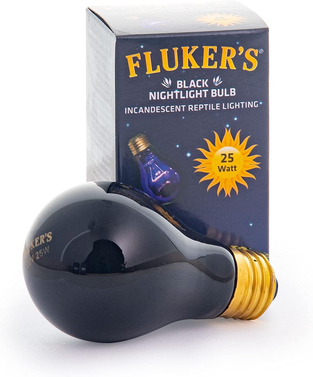 Fluker's Incandescent Black Nightlight Bulbs for Reptiles, 60 Watt