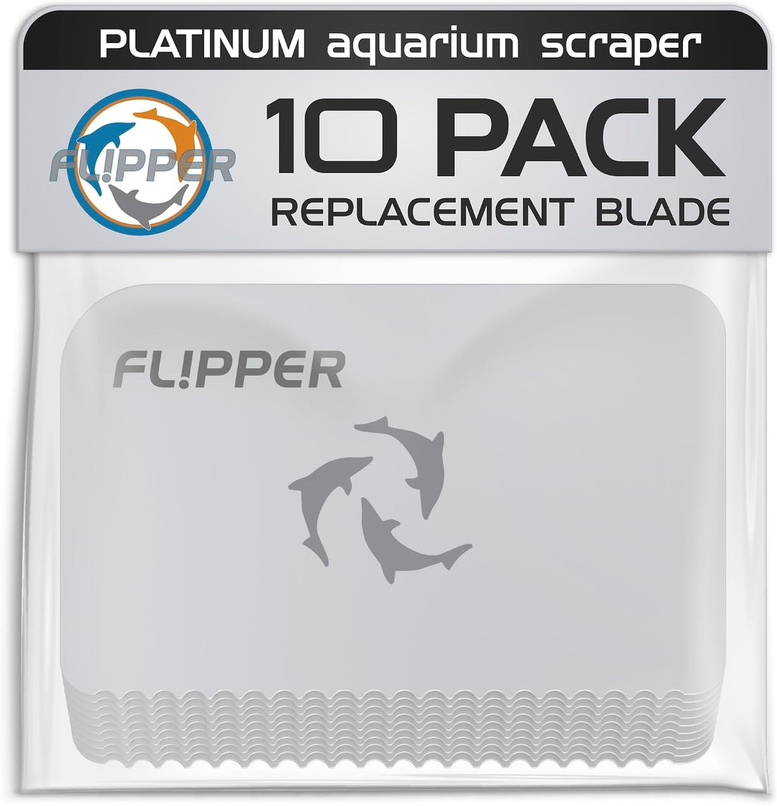 Flipper Platinum Algae Scraper Replacement Blades, Stainless Steel