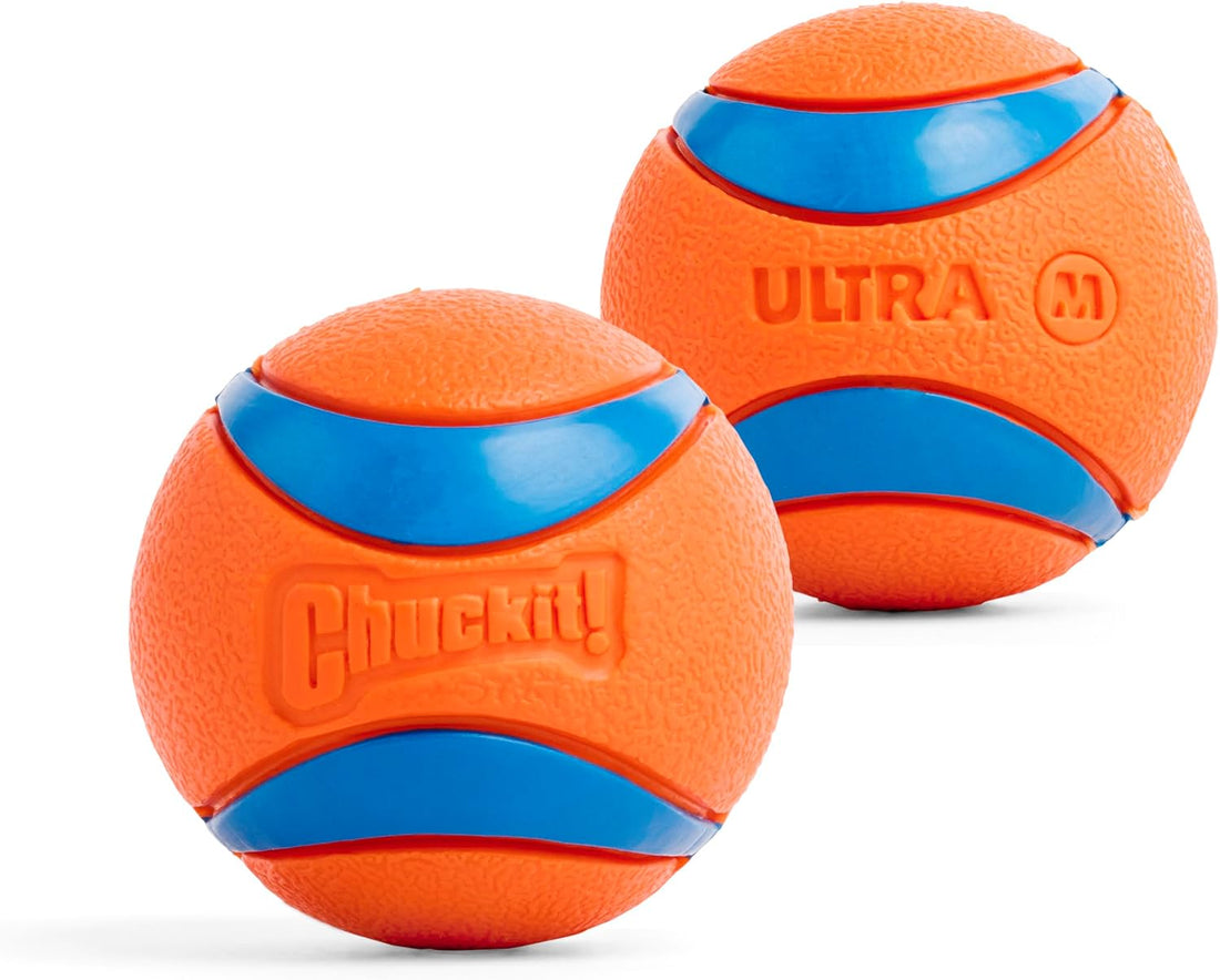 Chuckit! Ultra Rubber Dog Ball, Floating Fetch Toy, Medium 2.5-in