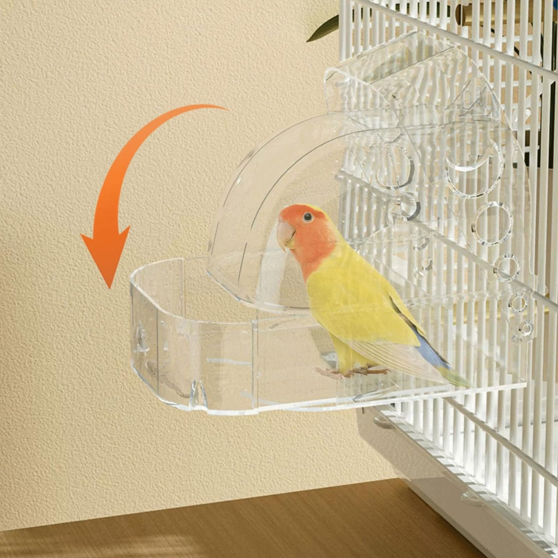 Fanlahmtasy Bird Bath for Cage with Pull-Out Drawer