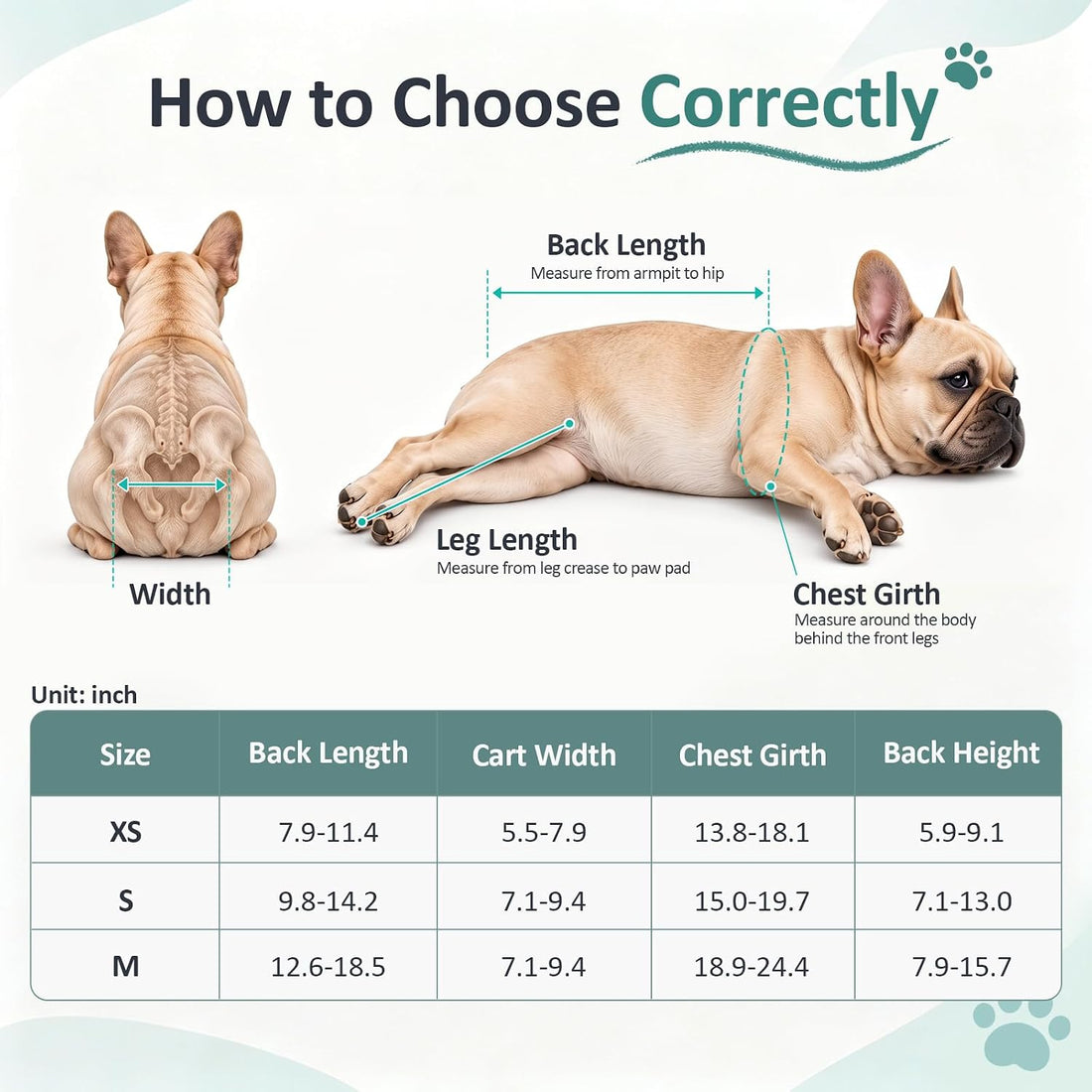 Small Dog Wheelchair for Back Legs, Adjustable Mobility Aids