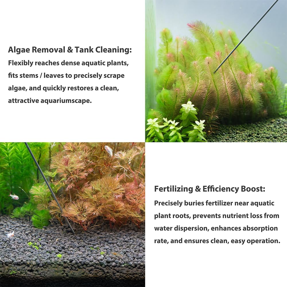 LINLAN 15.7 inch Aquarium Root Fertilizer Injector Kit, Planted Tanks