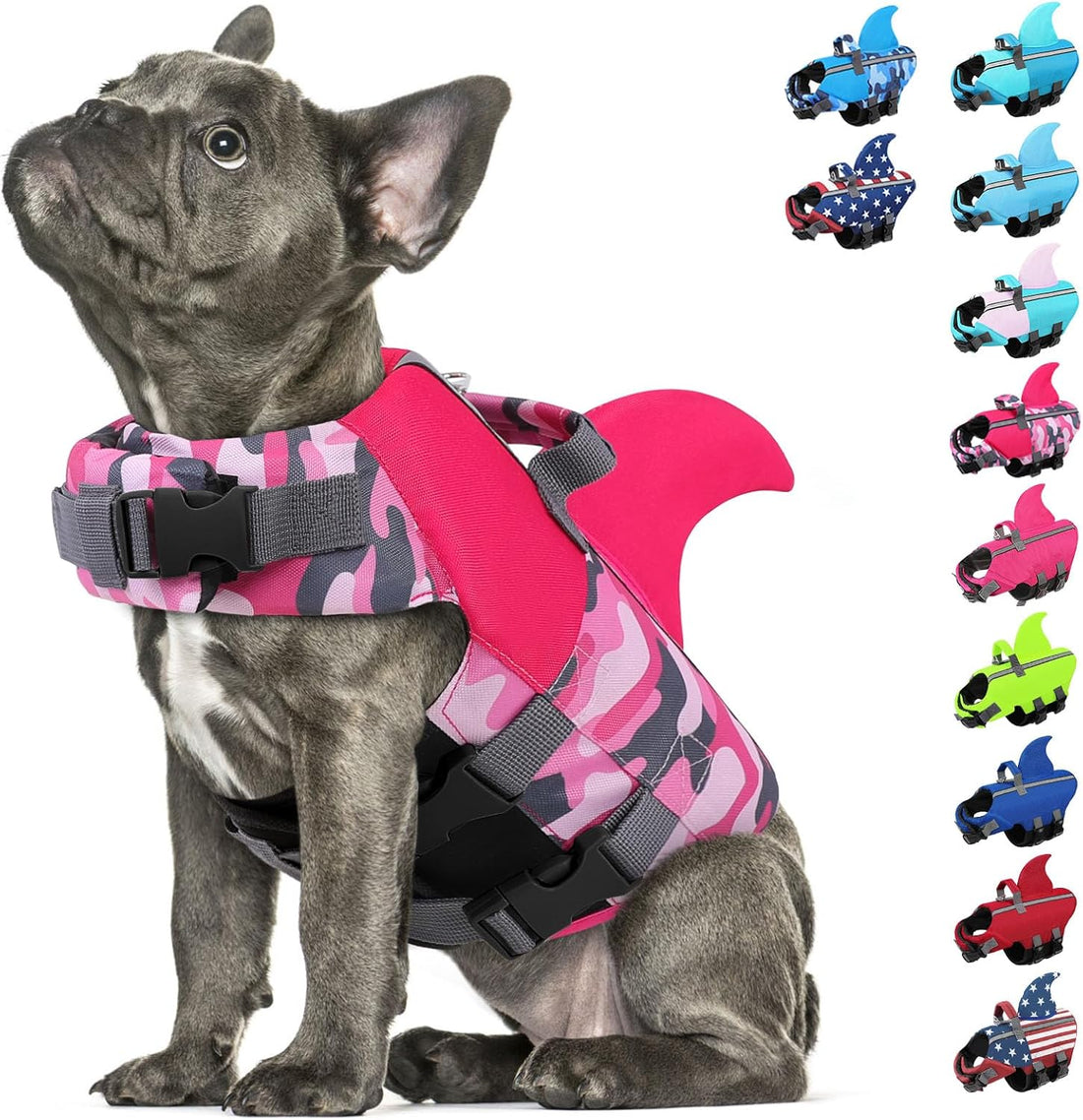 Dog Life Jacket, Small Dog Shark Life Vest for Swimming