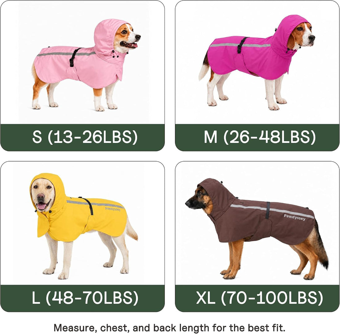 Stretch Fabric Dog Raincoat with Hood