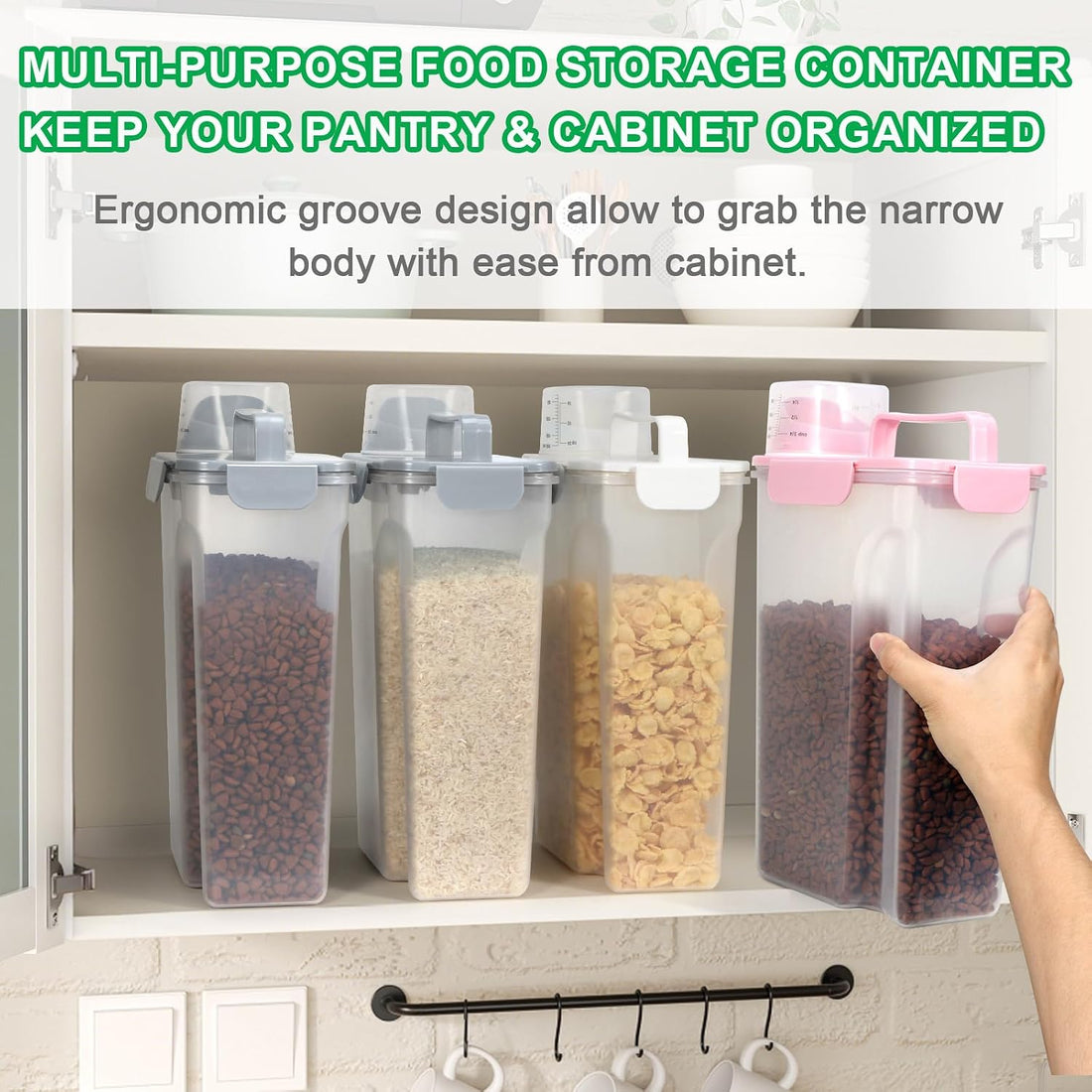 Pet Dog Cat Food Storage Container 5 to 7 lbs with Can Cover