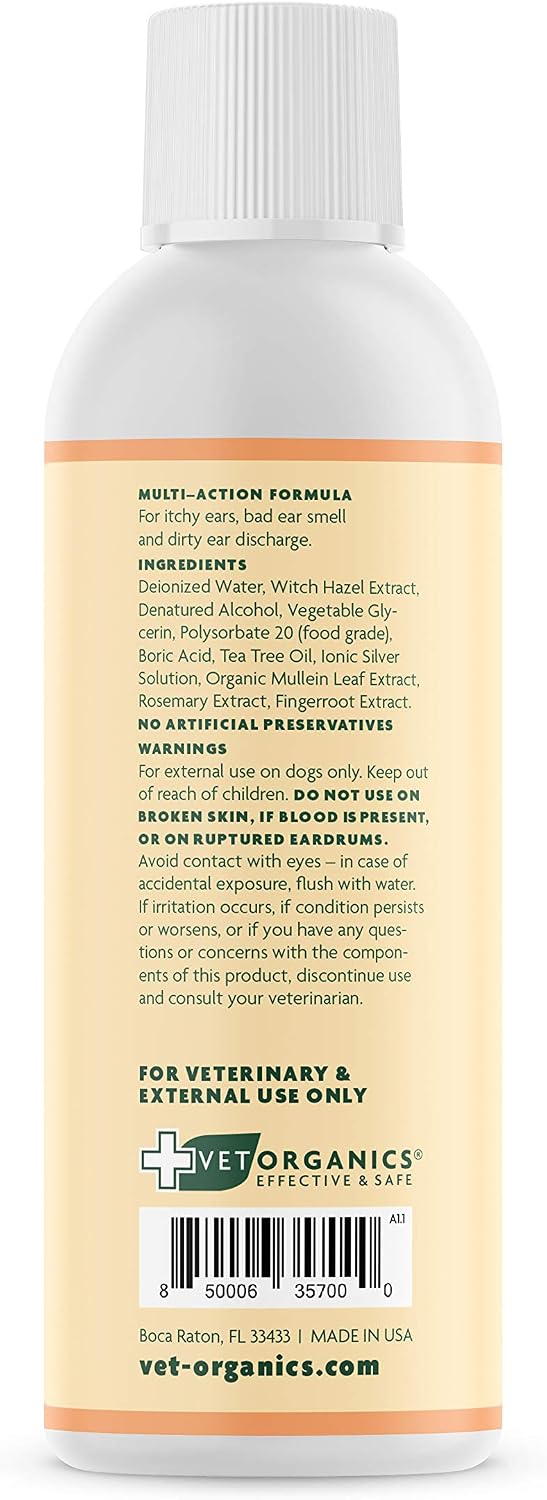 EcoEars Dog Ear Cleaner – Natural Multi-Action Formula for Ear