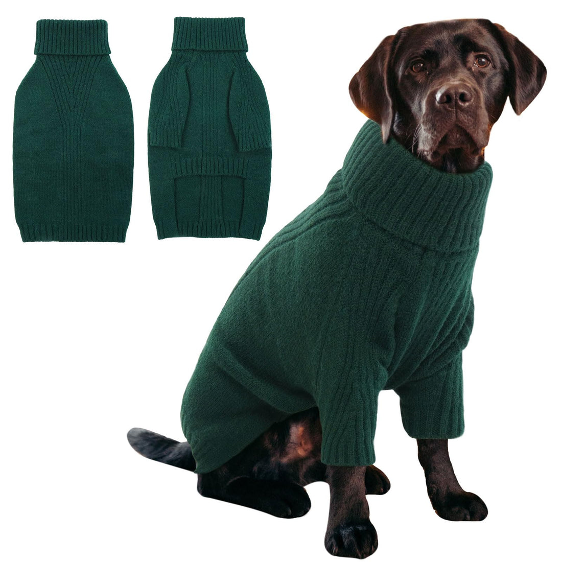IECOii XXL Dog Sweater,Thermal Knit Big Dog Sweater Christmas,Pet