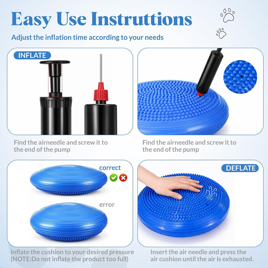 Shappy 2 Pcs Dog Balance Disc Cushion 14"