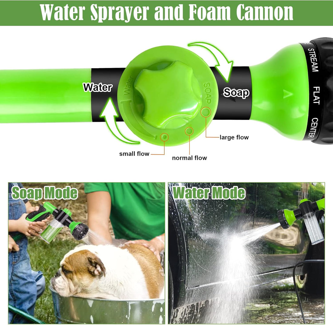 Dog Wash Sprayer Outdoor, 8-in-1 Dog Sprayer Hose Attachment