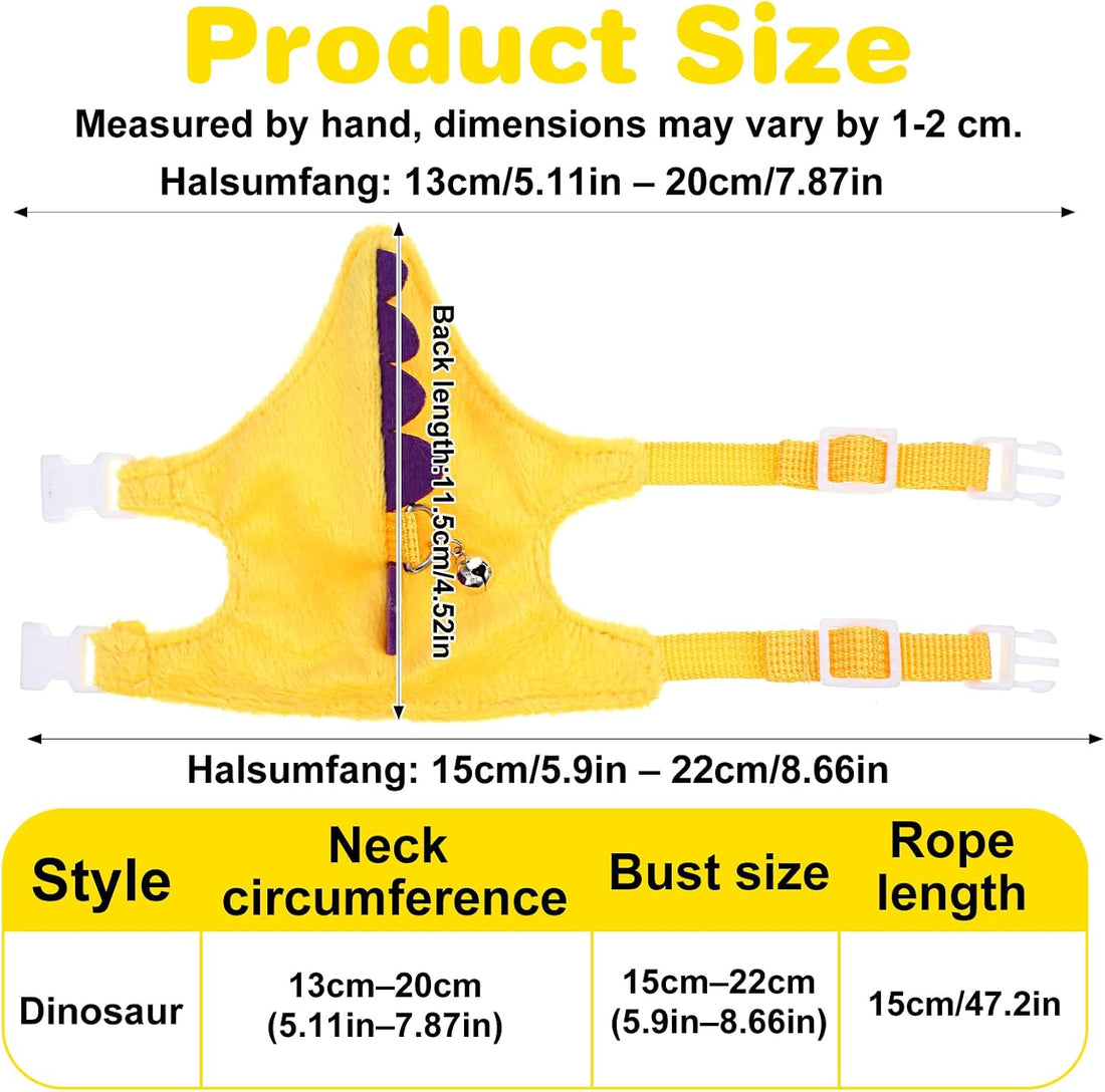 Ferret Harness and Leash Set, Yellow Adjustable Vest for Ferret