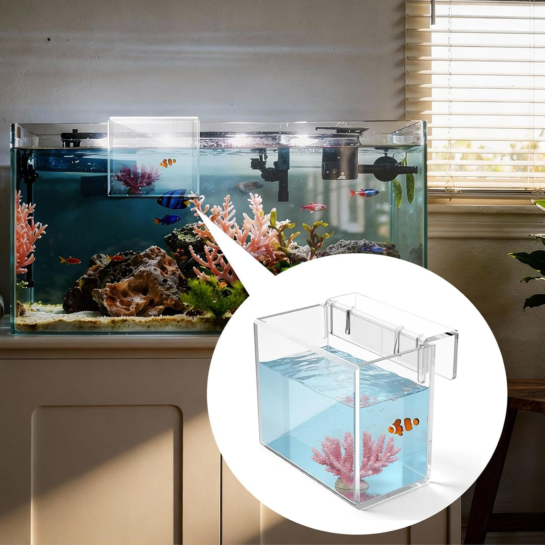 Hatchery Incubator Tank for Fish & Corals, Drip Acclimation Container