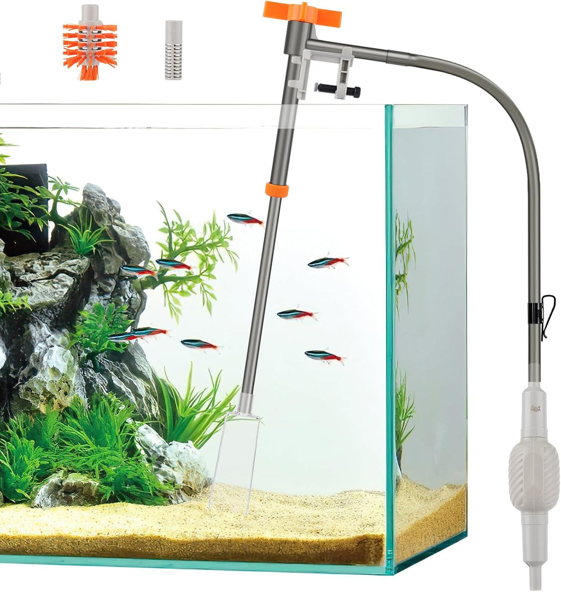 AQQA 6-in-1 Electric Aquarium Gravel Cleaner