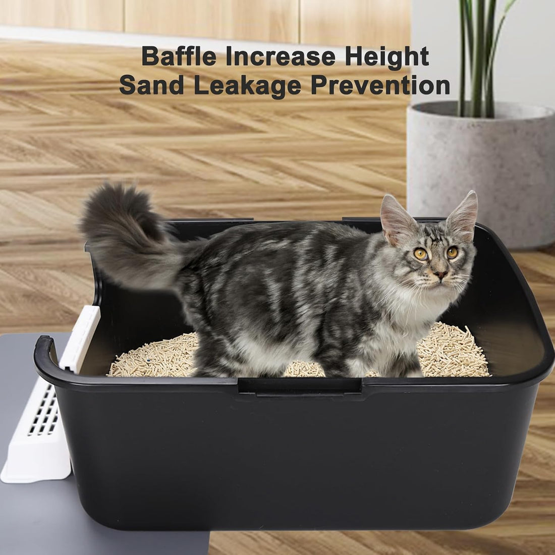 Sfozstra Enclosed Cat Litter Box: Splash Resistant Leak Resistant