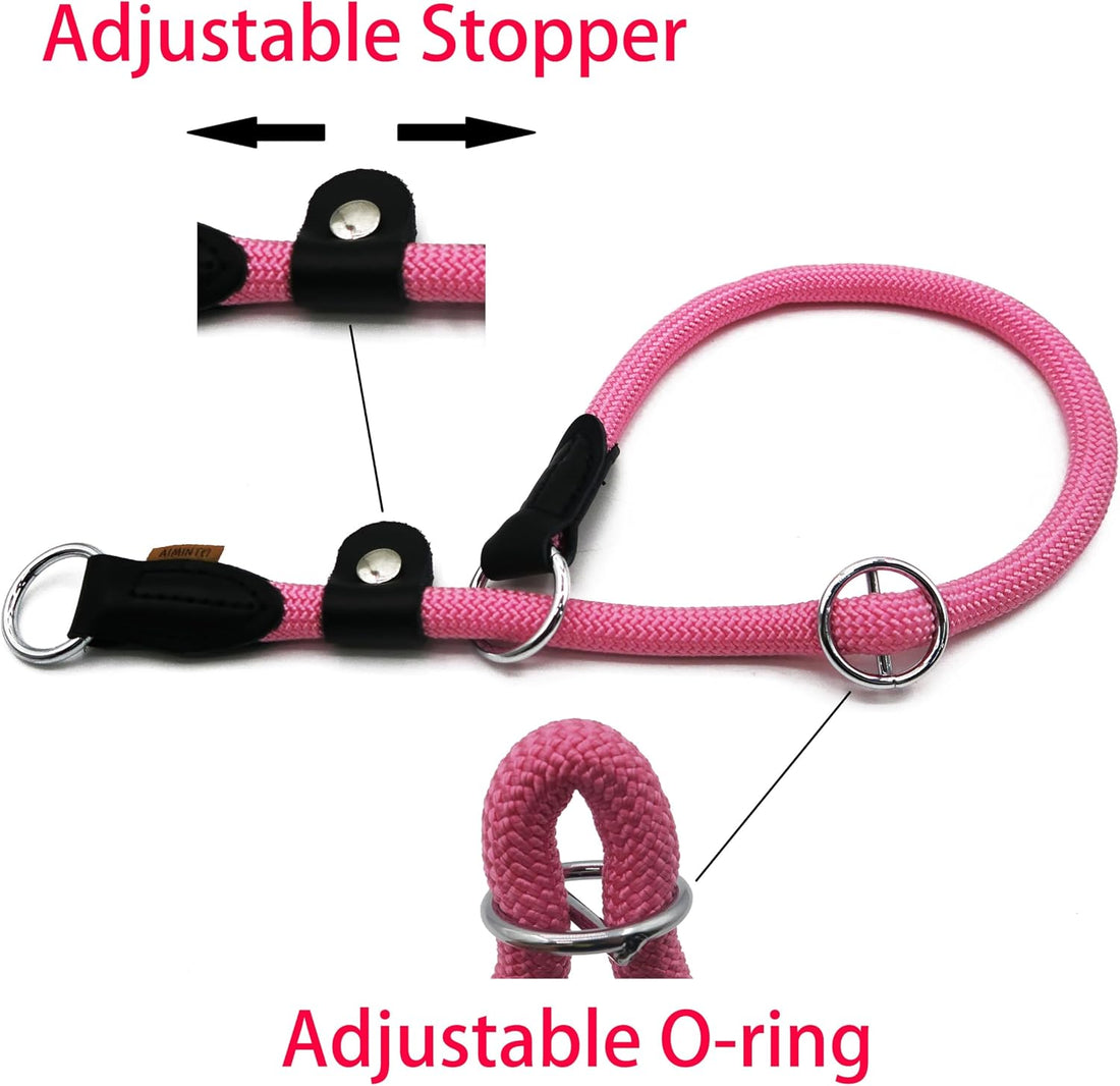 Braided Round Martingale Dog Collar