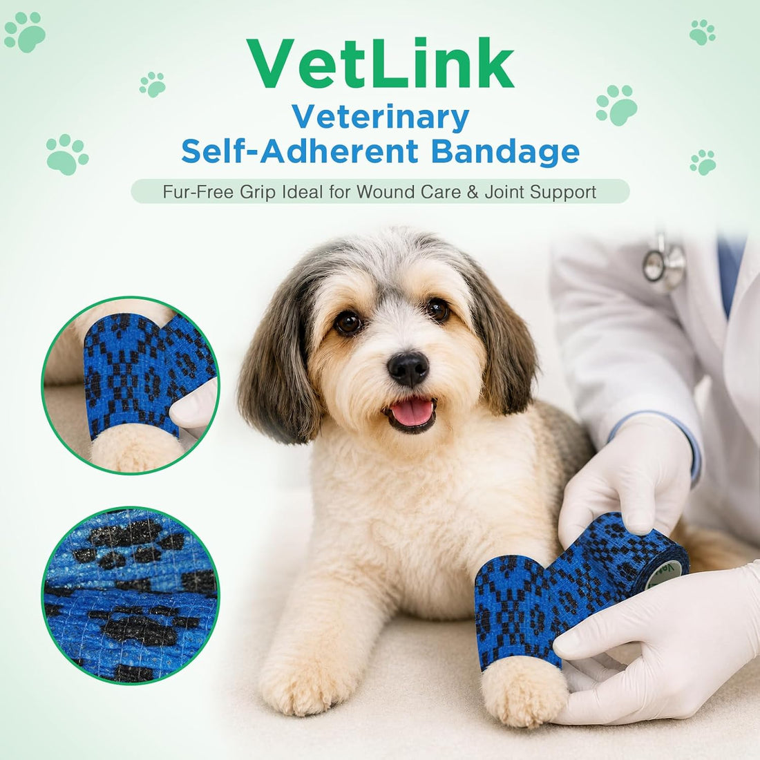 No Chew 2 inch Vet Wraps for Dogs 9 Rolls