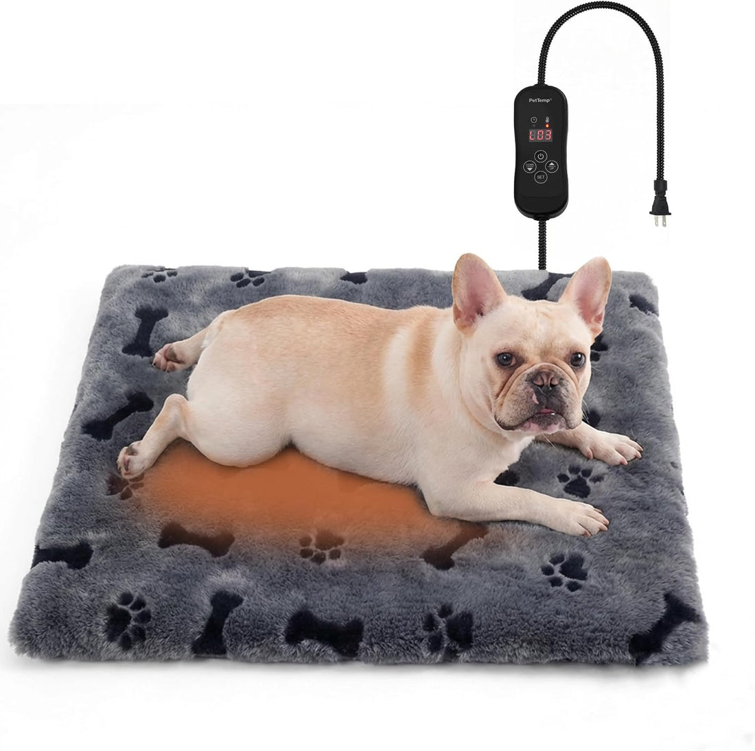 Cat Heating Pad, Heated Cat Bed, 5 Temps & Timer, MET Safety Listed