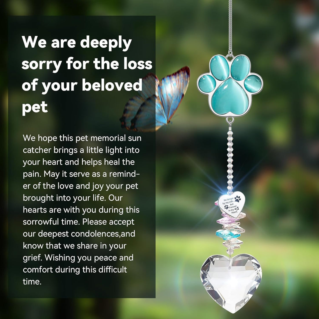 Pet Memorial Suncatcher - Dog Memorial Gifts, Pet Loss Sympathy