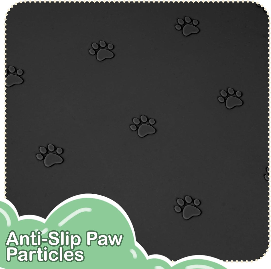 Greatbond 100% Waterproof Silicone Pet Feeding Mat,Warped Resistant