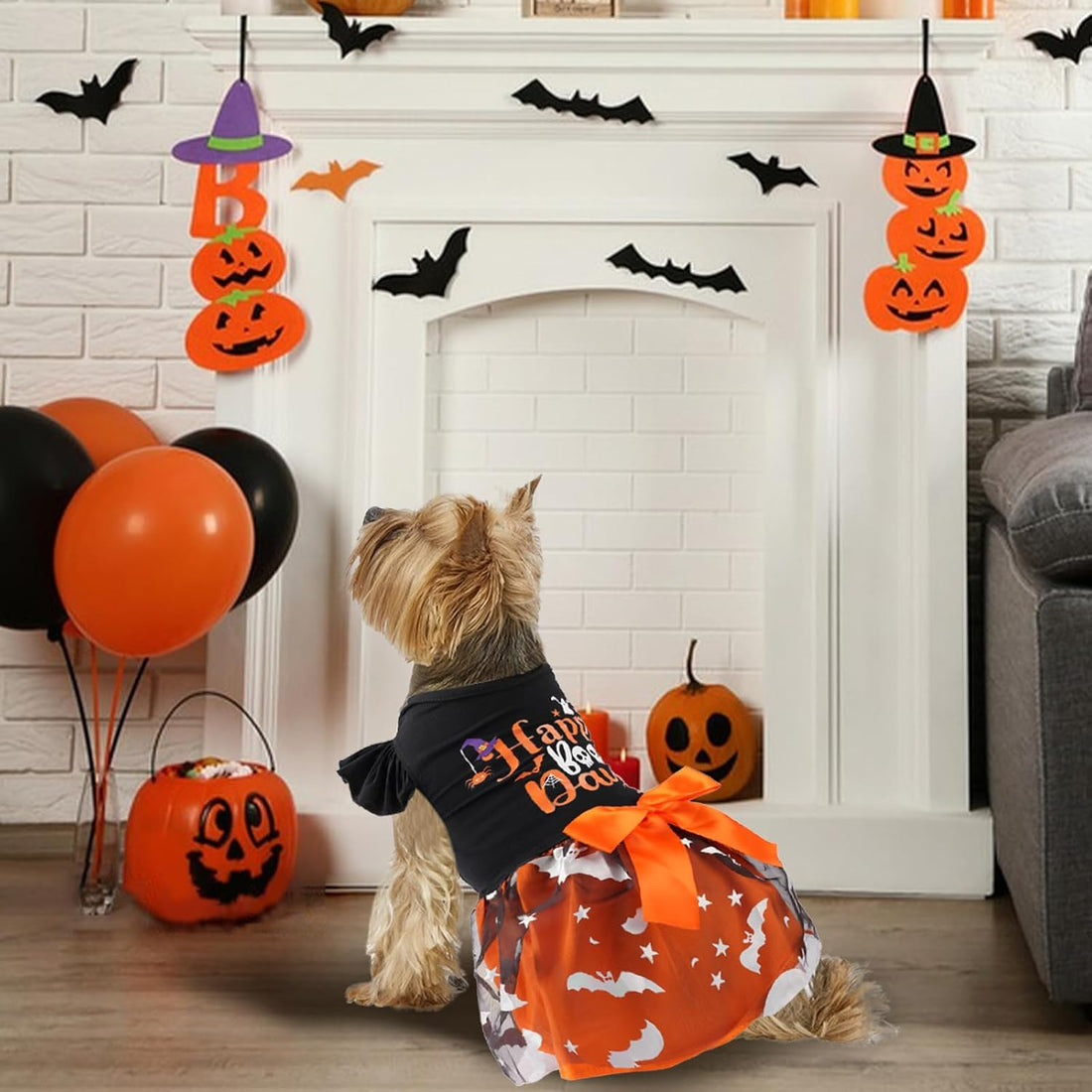 Dog Halloween Outfit Adorable Ruffle Dog Halloween Dress with Elegant