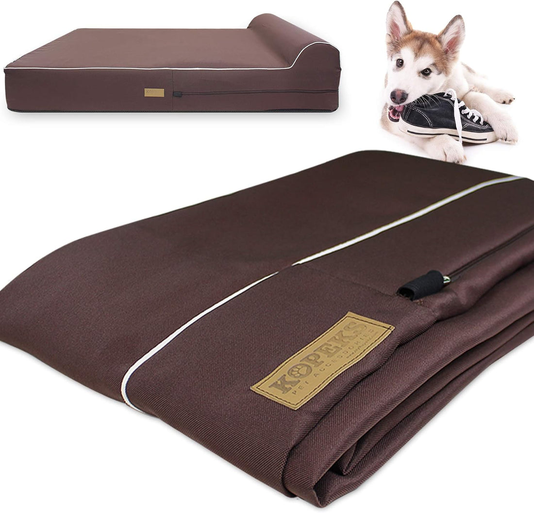 KOPEKS Dog Bed Replacement Cover Memory Foam Beds - Brown