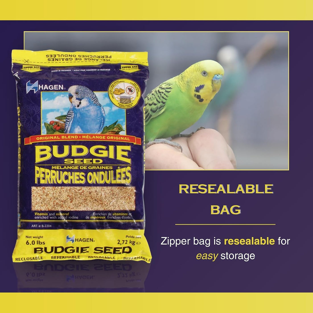Hagen Parakeet/Budgie Staple White Millet Bird Seed – Premium Blend