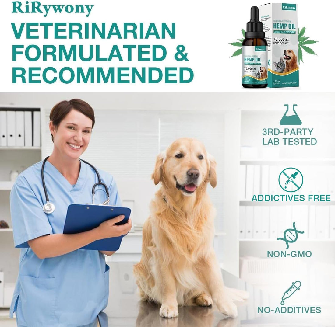 2 Pack Hemp Oil for Dogs & Cats- Helps Pets with Аnxiety, Pаin, Strеss