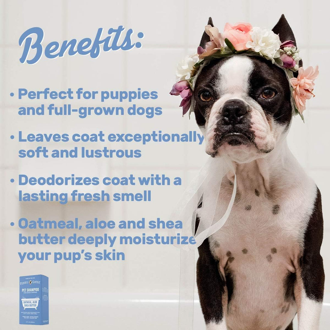 OLIVER'S CHOICE Dog Shampoo with Oatmeal, Aloe & Shea Butter