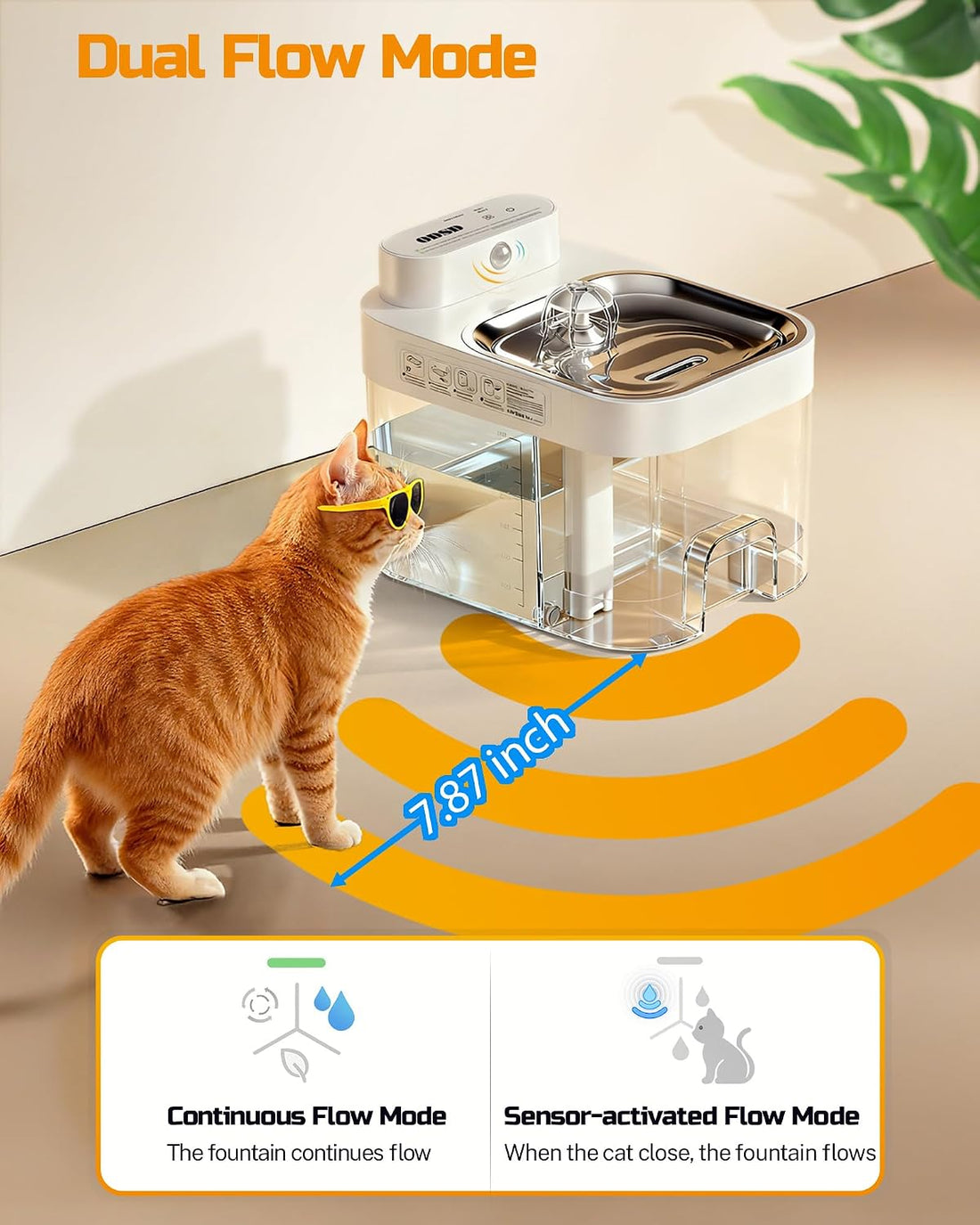 ODSD Filterless Cat Water Fountain
