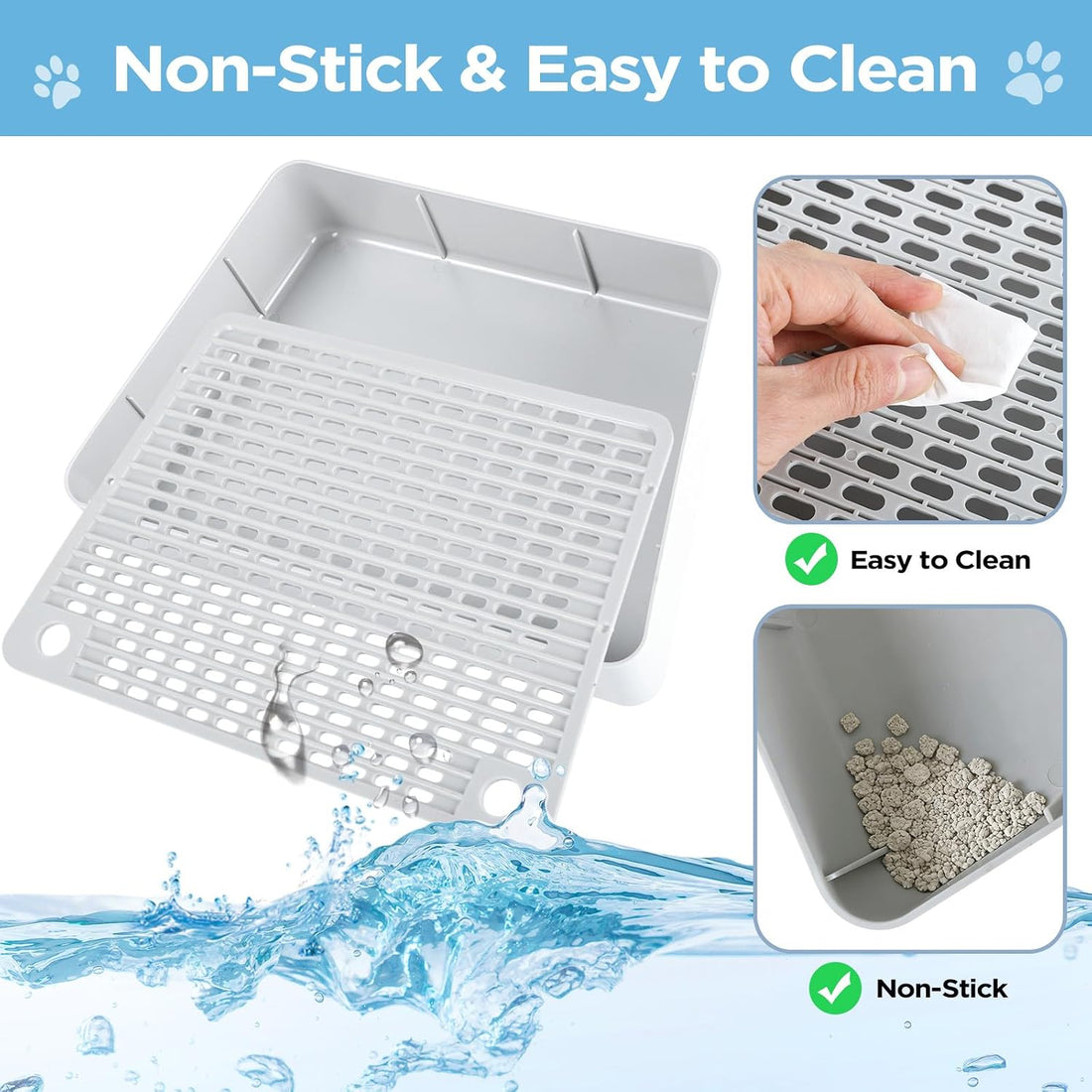 Adjustable 2 Steps Litter Box Ramp