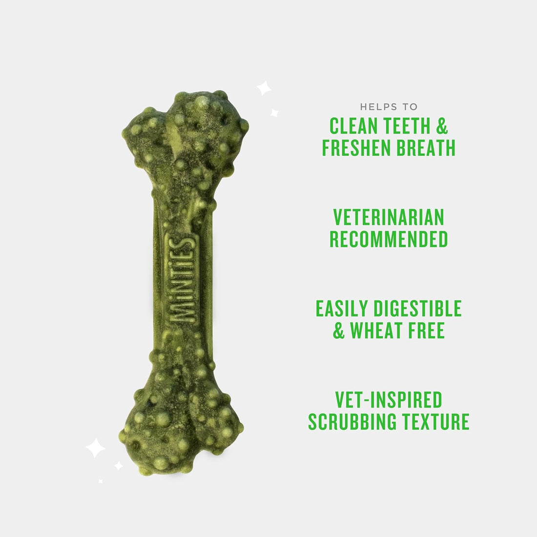 Minties Mint Dental Chews for Dogs, Medium Breeds 25-50 lbs, 20 Count