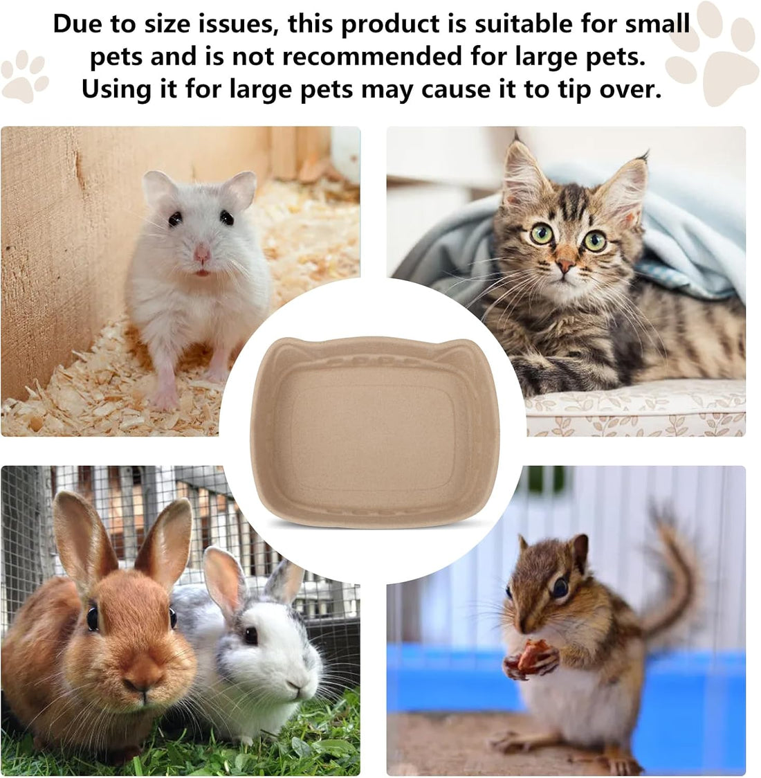 UBozeuiv Disposable Cat Litter Boxes 6-Pack, Compact Cat Ear Design