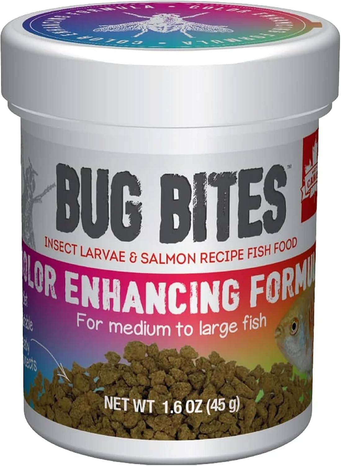 Fluval Bug Bites Color Enhancing Fish Food for Tropical Fish, 3.17oz