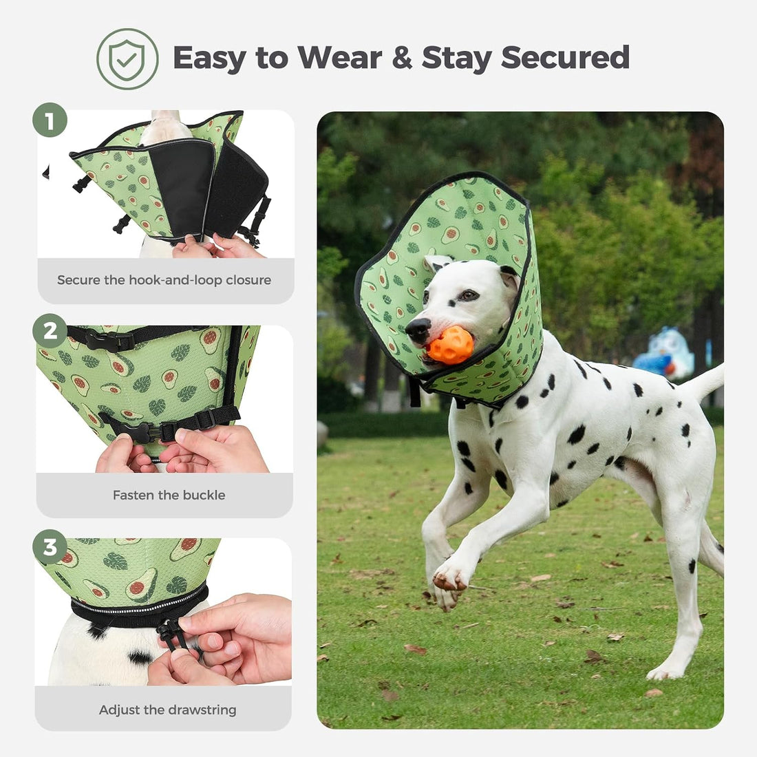 Avont Breathable Dog Cone Collar to Stop Licking
