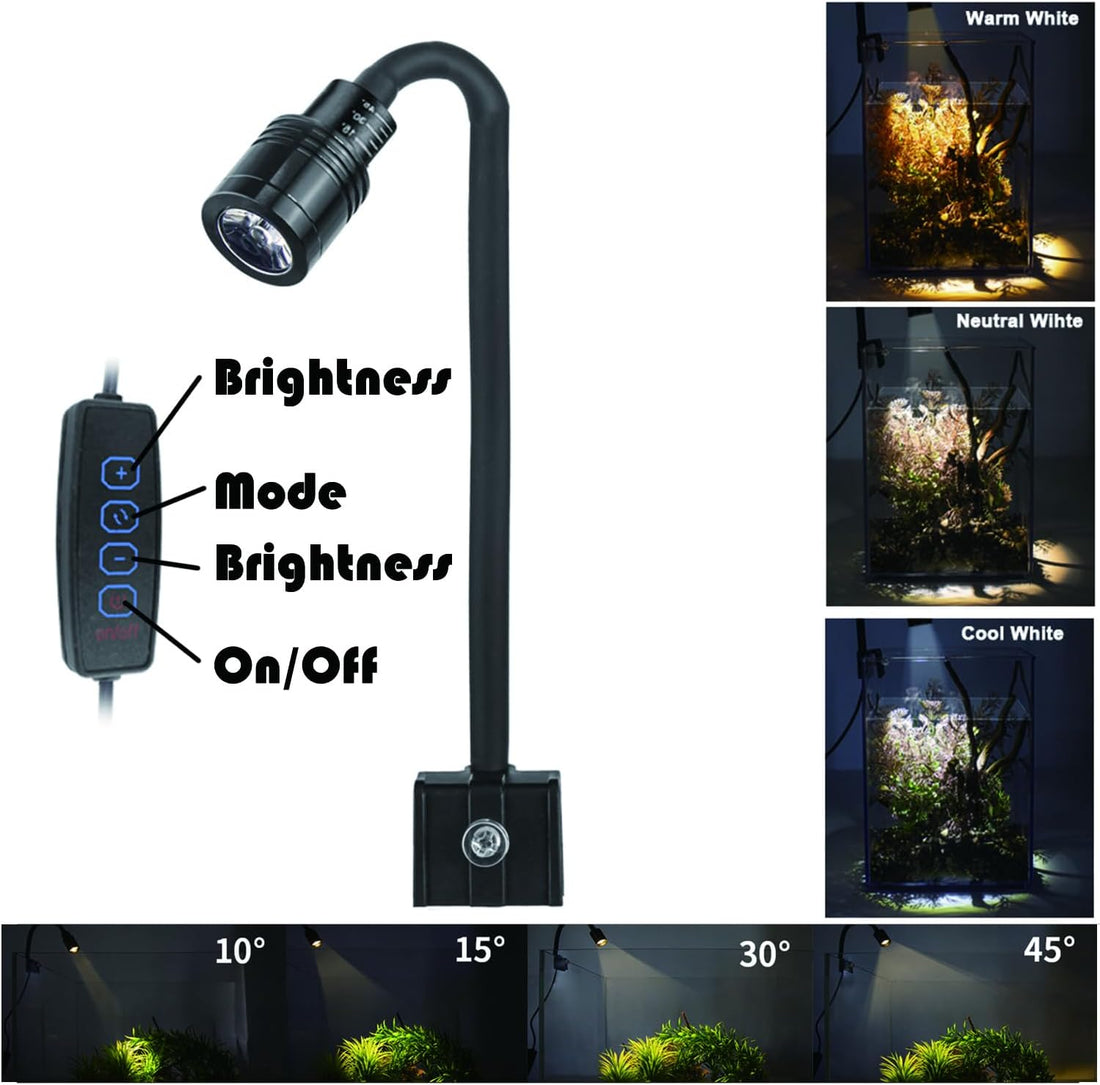 Betta Fish Tank kit,Small Nano Glass Fish Tank Start Kit