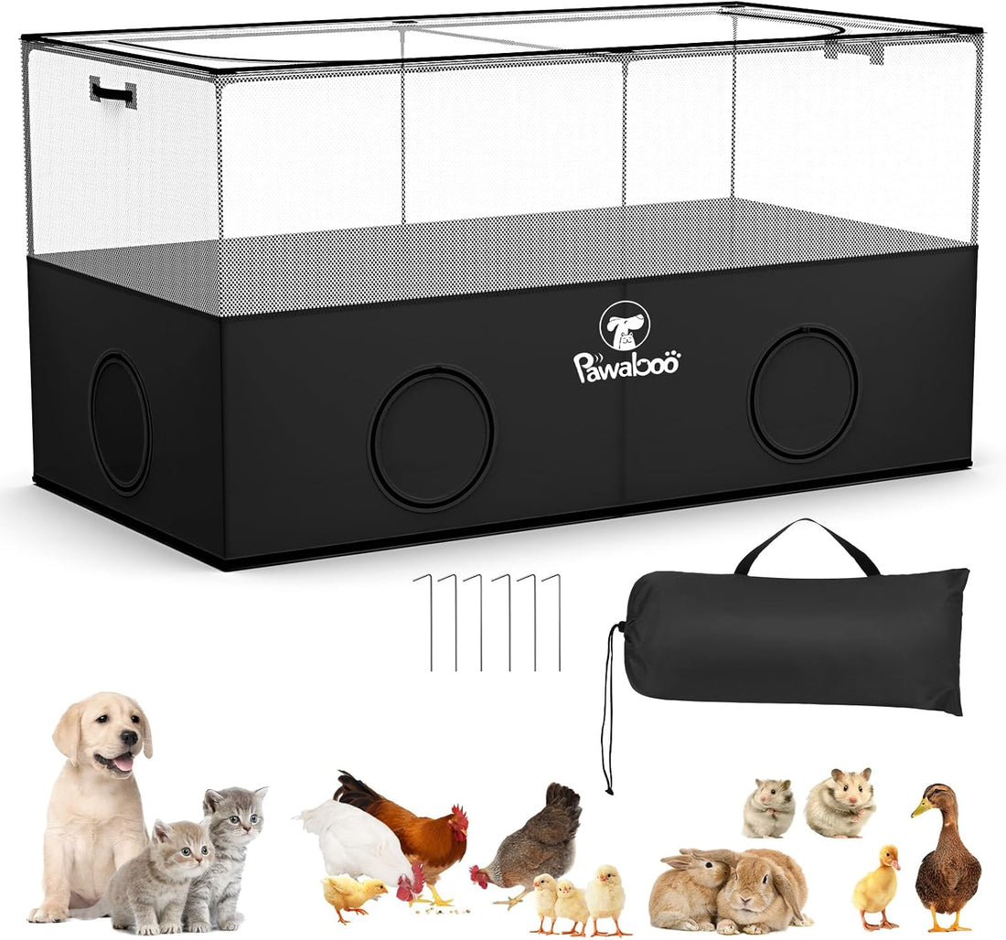 Pawaboo Small Animal Playpen, Foldable Pet Cage Tent
