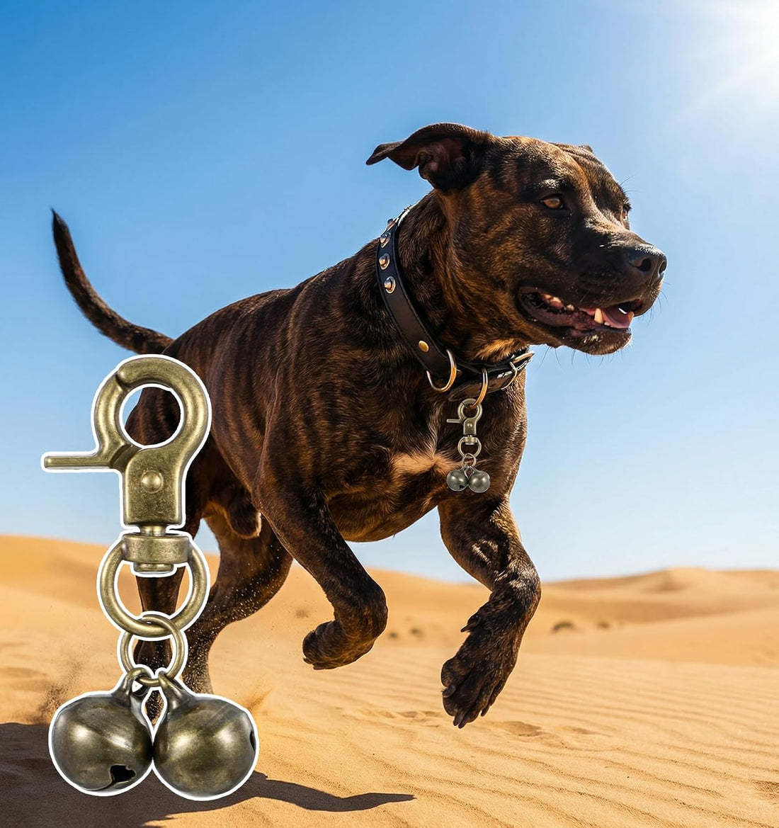 2Pcs Bells for Dog Collars, Small Bell for Dog Collar with Snap Clips
