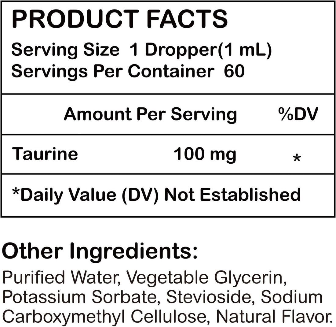 Taurine Drops for Cats for Eyesight, Heart, Muscle & Immune Support