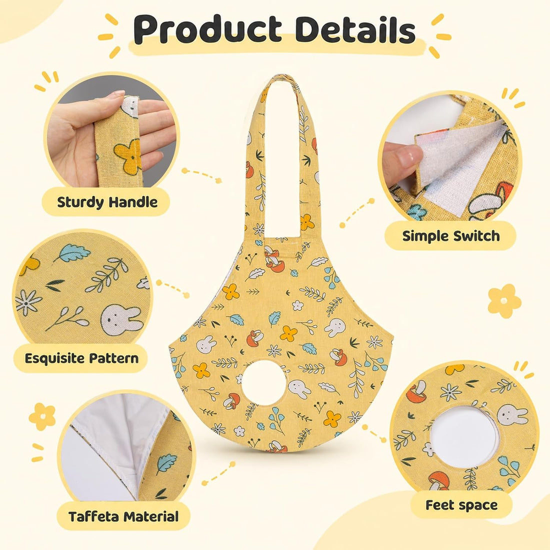 2Pack Chicken Carrier Bag, Breathable Sling Bag for Hen Rooster Trip