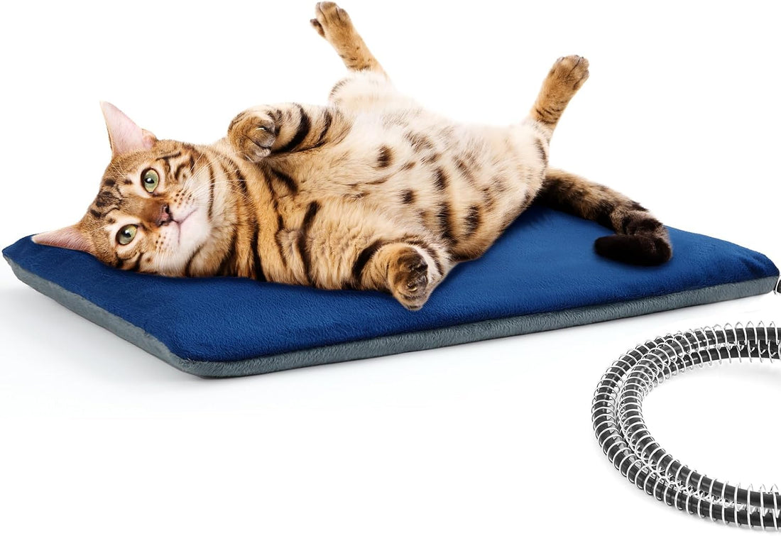 Pecute Pet Heating Pad for Cat Dog, Outdoor & Indoor Reversible Use