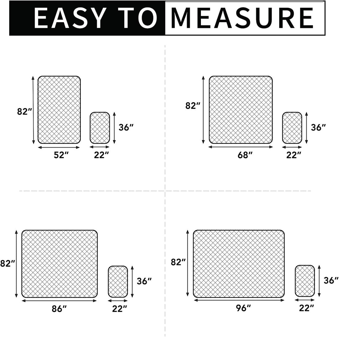 Easy-Going 100% Waterproof Dog Bed Cover Washable Couch Cover